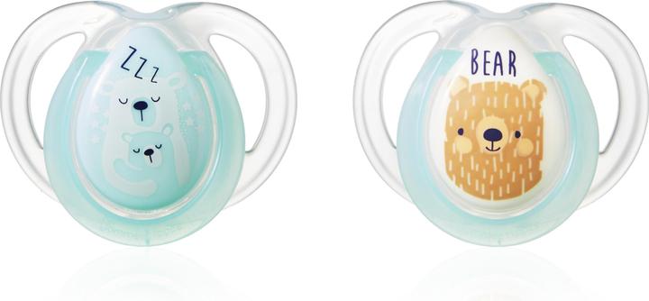 Produktbild Tommee Tippee silicone soother NIGHT STYLE, 0-6 months, 2 pcs., 43336103 (2 x, bis 6 Monate)