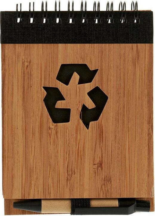 Immagine prodotto Pincello Mini raccoglitore ad anelli con biro in bambù 1 x 10 x 13 cm (24 pezzi) (10 x 13 cm)