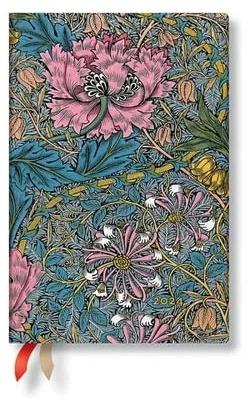 Produktbild Paperblanks Morris Pink Honeysuckle (William Morris) Mini 12-month Day-at-a-Time Dayplanner 2024