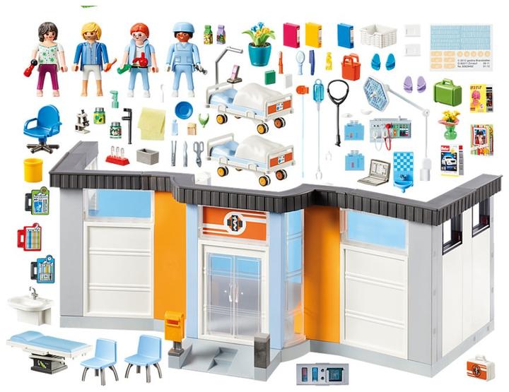 Produktbild Playmobil Krankenhaus mit Einrichtung (70191, Playmobil City Life)