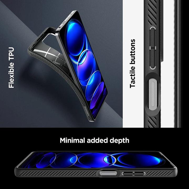 Actual product image Spigen Liquid Air - Case do Xiaomi Redmi Note 12 Pro 5G / POCO X5 Pro 5G (Czarny) (Xiaomi Redmi Note 12 Pro 5G, Xiaomi Poco X5 Pro)