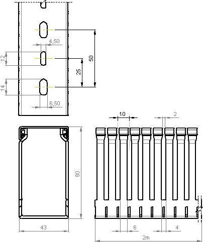 Actual product image Unex 80.40.77 (Cable hole, 200 cm)