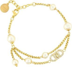 Image du produit Liu Jo Designer Gold-Plated Bracelet With Crystals And Artificial Pearls Lj2918