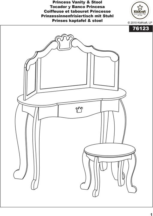 Immagine prodotto KidKraft Toeletta da principessa (Divano per bambini)