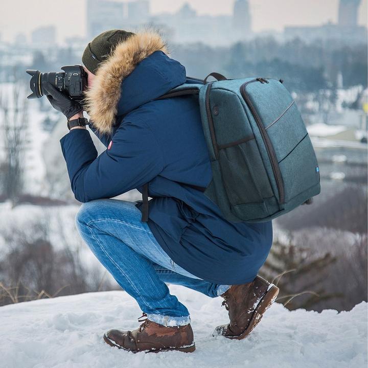 Actual product image König Design Camera photo backpack bag much space for camera + accessories drone rain cover (Camera shoulder bag)