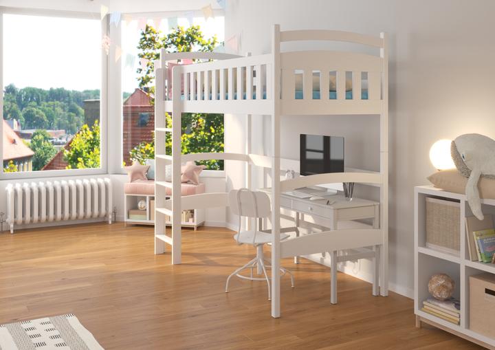 Image du produit ADRK Furniture Lit superposé Mezzanine avec matelas MIAGO 180x80 (180 x 80 cm)