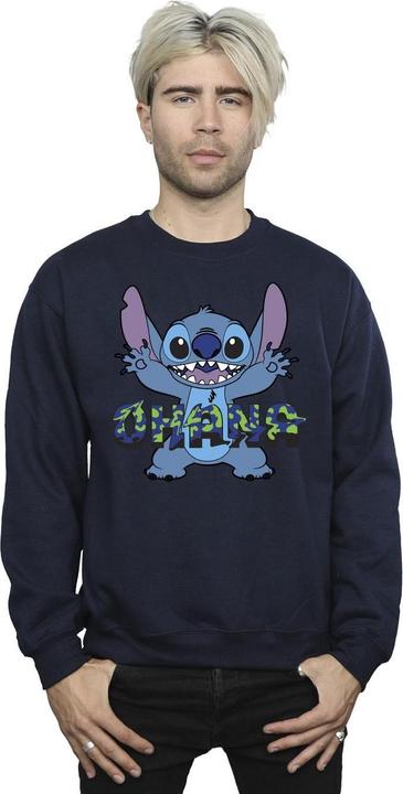 Immagine prodotto Disney Lilo And Stitch Ohana Blue Glitch Felpa Uomo (M)