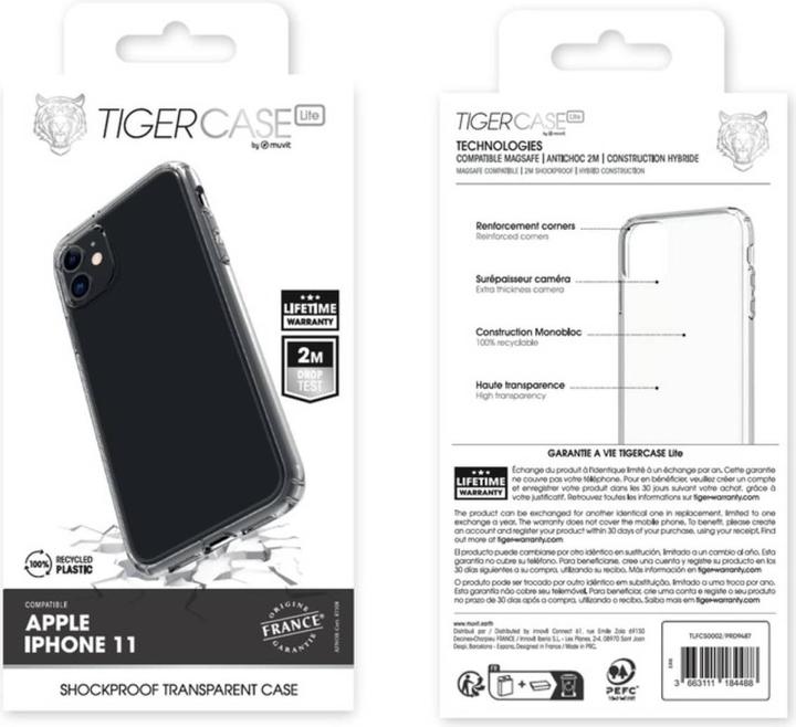 Produktbild Tiger France Tiger Case Lite France Coque Transparente 2m Iphone 11 (Apple iPhone 11)