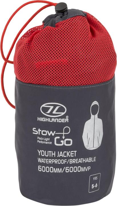 Immagine prodotto Highlander Stow & Go Kids C'coal Pky Jkt -7/8 (6 7/8)