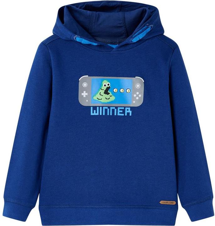 Actual product image VidaXL Children's hooded jumper dark blue 92,Material: 92 (92)