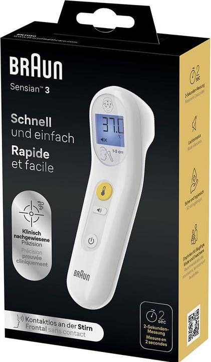 Actual product image Braun Sensian 3 non-contact forehead thermometer BNT050WE (Forehead)