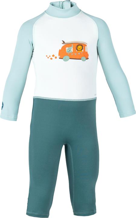 Nabaiji Maillot de bain UV bébé manches longues - bleu imprimé