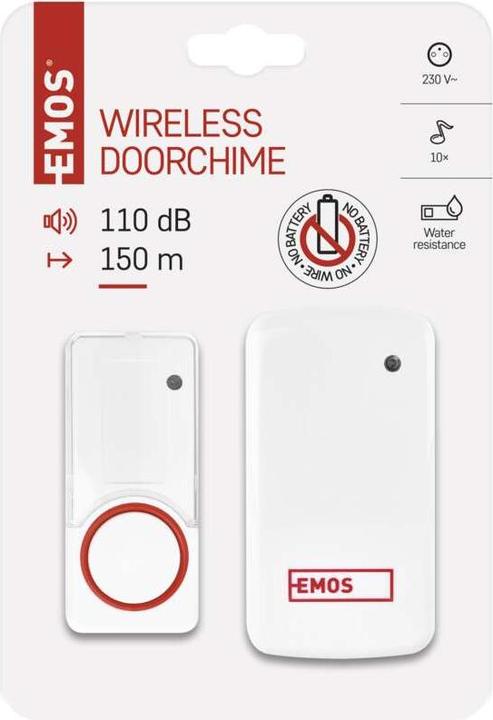 Immagine prodotto Emos Kit campanello P5750 Rosso, Bianco (Funk)