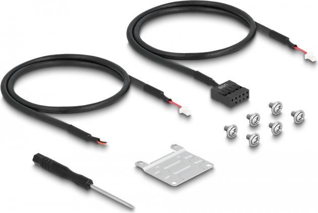 Actual product image Delock Converter M.2 Key B+M connector to 1 x Mini PCIe Slot half size / full size with flexible cable