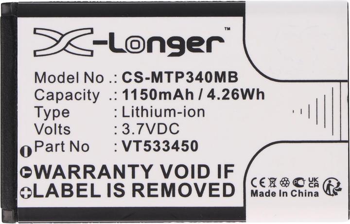 Nutritional values and ingredients AccuCell Motorola Ease 34, Ease 35, Ease 44 battery, replaces the Motorola VT533450