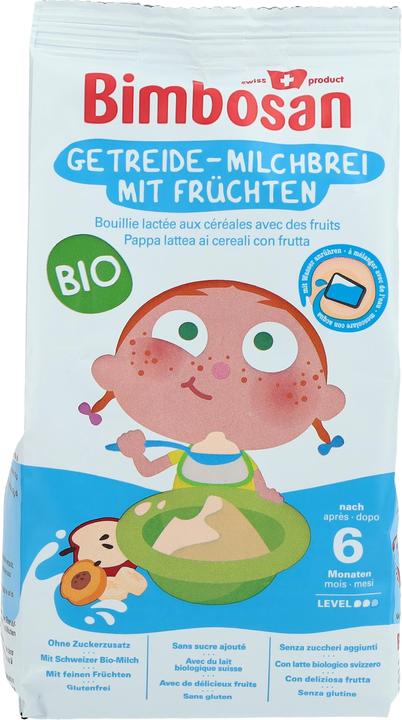 Produktbild Bimbosan Bio-Getreide-Milchbrei mit Früchten (300 g)