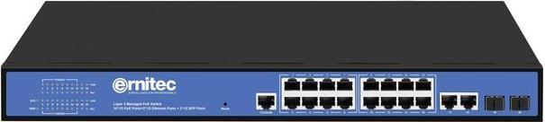 Actual product image Ernitec Managed Layer 2+ switch, 16 (16 Ports)