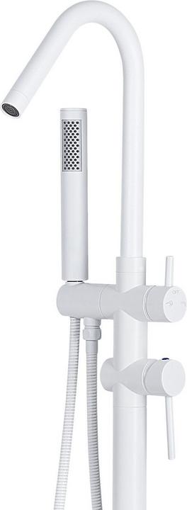 Produktbild Beliani Freistehende Badewannenarmatur Messing weiss VICTORIA