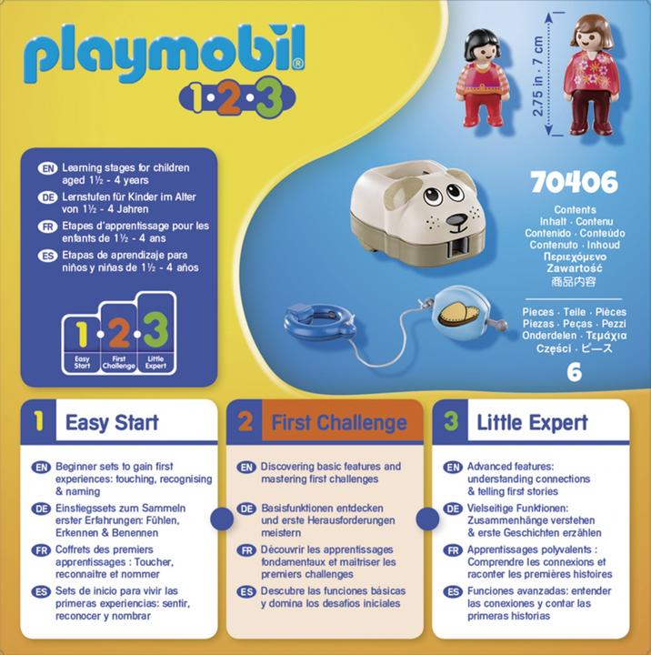 Produktbild Playmobil Mein Schiebehund (70406, Playmobil 1.2.3)