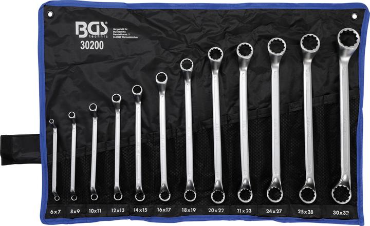 Image du produit BGS Jeu de clés à oeil doubles contre-coudées 6 - 32 mm 12 pièces (22 mm, 8 mm, 27 mm, 30 mm, 18 mm, 25 mm, 31 mm, 15 mm, 20 mm, 19 mm, 17 mm, 23 mm, 11 mm, 26 mm, 13 mm, 9 mm, 29 mm, 21 mm, 28 mm, 24 mm, 12 mm, 7 mm, 16 mm, 6 mm, 32 mm, 10 mm, 14 mm)