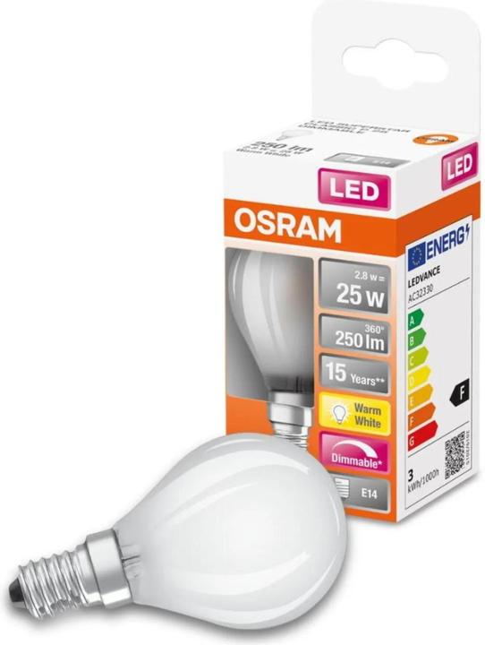 Image du produit Osram Superstar Classic P (E14, 2.80 W, 250 lm, 6 x, F)