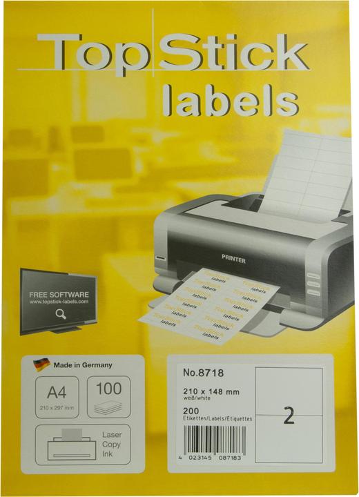 Actual product image TopStick Universal labels