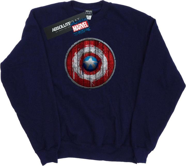 Actual product image Mens Captain America Wooden Shield Sweatshirt (M)