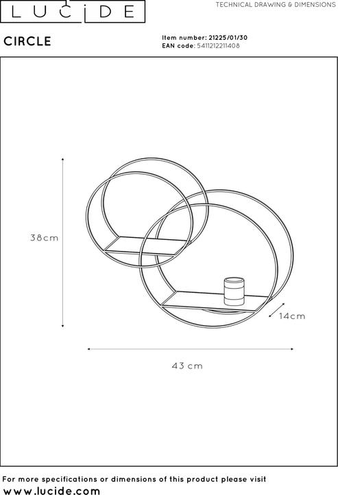 Actual product image Lucide Circle (E27)
