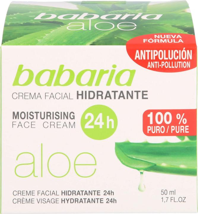 Immagine prodotto Babaria Crema viso idratante all'Aloe Vera 24 ore su 24 50ml (50 ml, Crema 24h)