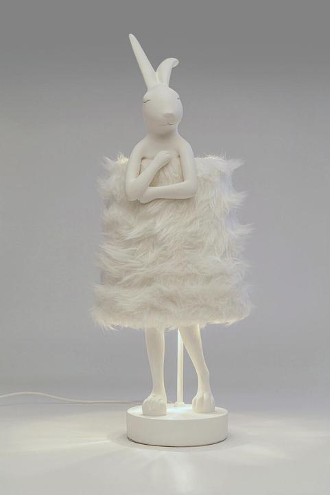 Immagine prodotto Kare Design Lampada da tavolo Animal Rabbit Fur Bianco/Argento 68 cm (E14)