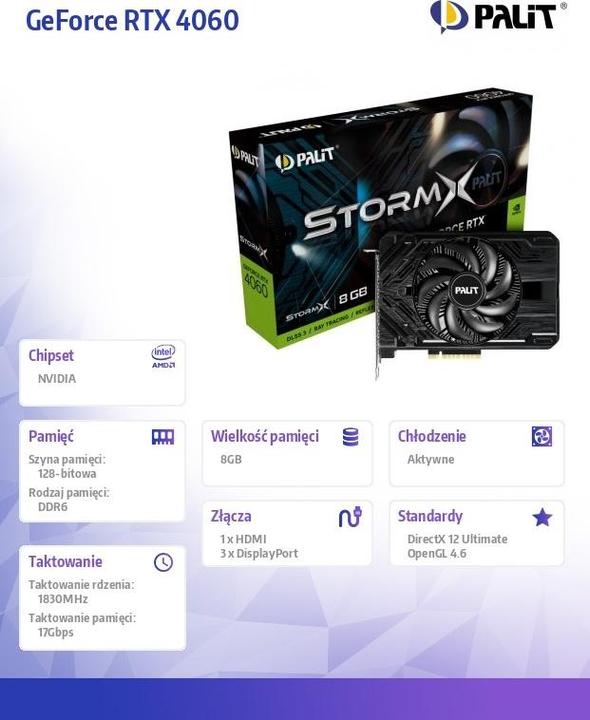 Produktbild Palit GeForce RTX4060 StormX (8 GB)