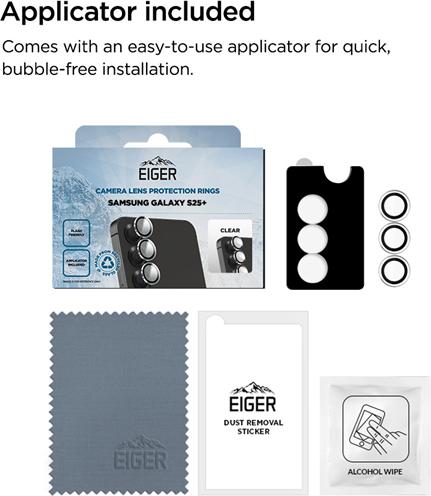 Actual product image Eiger Mountain Glass Lens Ring (1 Piece, Samsung Galaxy S25+)