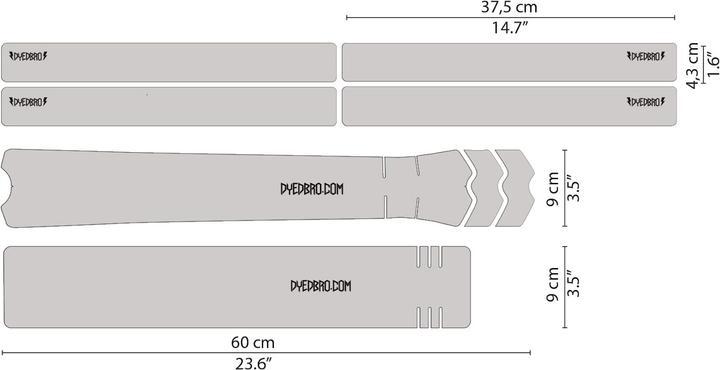 Actual product image Dyedbro Frame protection kit