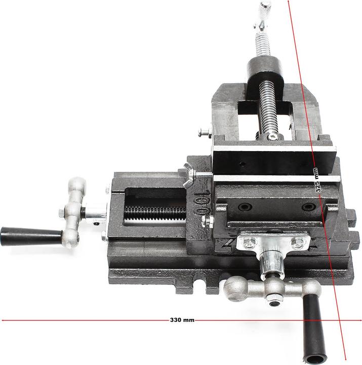 Actual product image Wiltec Machine vice 2 axis 100mm Cross Milling table Workbench Drilling fixation