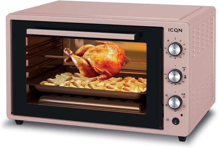 Actual product image Icqn XXL Vrijstaande Oven - 60L - Convectie Mini Oven - Hetelucht /u0026 Grillfunctie - Gemailleerde Holt