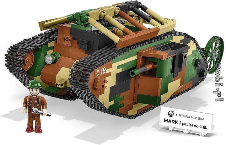 Actual product image Cobi Historical Collection Great War British Tank Brand I Male no C.19