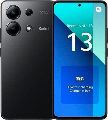 Actual product image Xiaomi Redmi Note 13 (128 GB, Midnight Black, 6.67", Dual SIM, 108 Mpx, 4G)