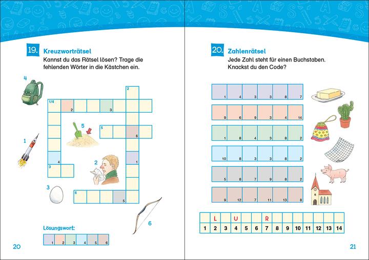 Actual product image Leselöwen Kreuzworträtsel für Leseprofis - 2. Klasse (Sonnengelb) (German, Katrin Merle, Loewe learning and puzzles, 2022)
