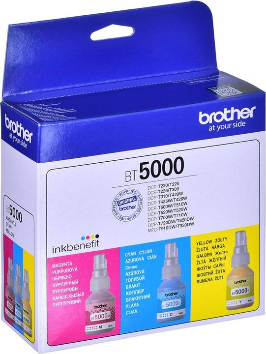Actual product image Brother Tusz Zestaw CMY BT5000 Oryginał (BT5000CLVAL) (M, C, Y)