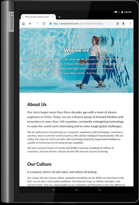 Produktbild Lenovo Yoga Smart Tab (nur WLAN, 10.10", 64 GB, Grey)