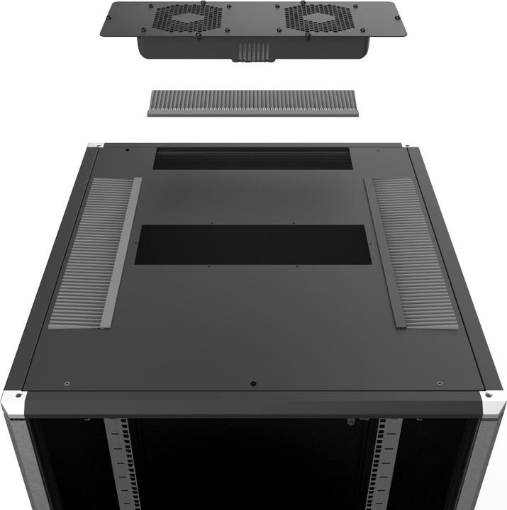 Image du produit Enoc Basic Armoire au sol 19 pouces 24U 800x800x1200mm LxPxH sw (24 HE, Rack 19 pouces)