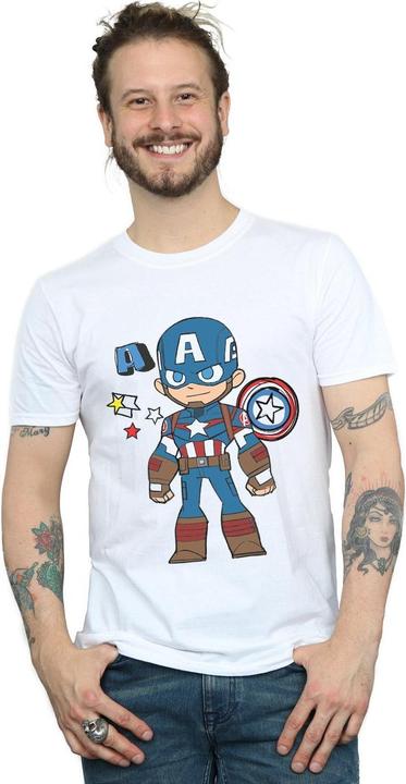 Immagine prodotto Captain America Sketch Maglietta Uomo (4XL)