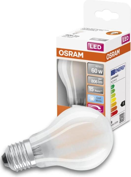 Actual product image Osram Superstar Classic A (E27, 60 W, 806 lm, 1 x, E)