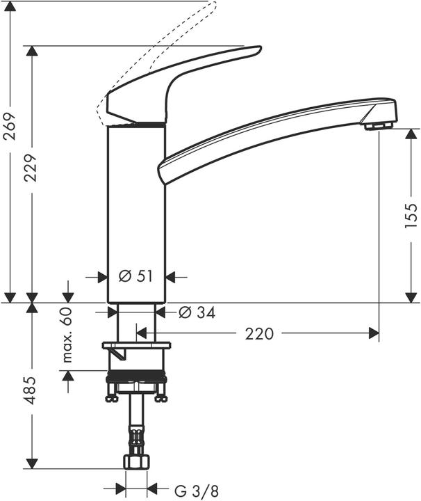 Produktbild hansgrohe Focus Küchenarmatur