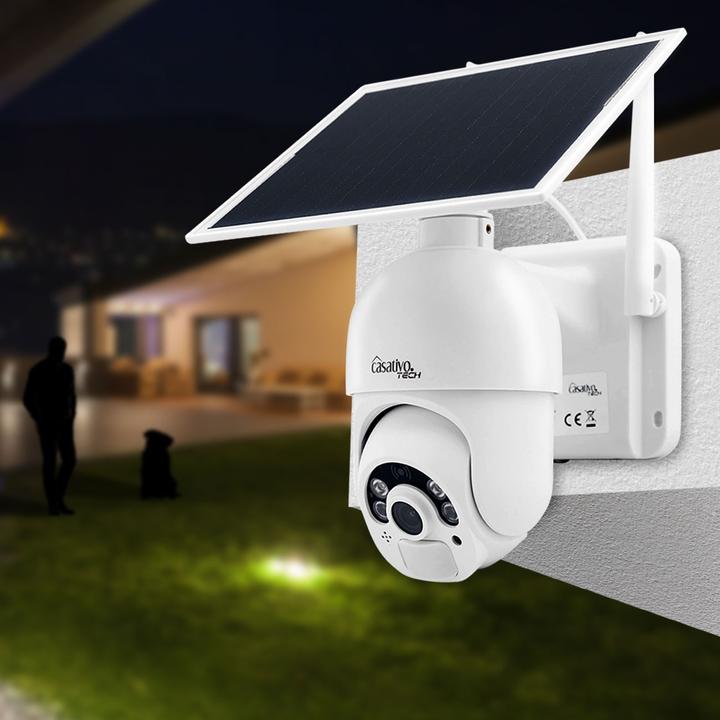 Produktbild Casativo Pan-Tilt Überwachungskamera mit Full-HD, Akku&Solarpanel, IP66, 2er-Set (1920 x 1080 Pixels)