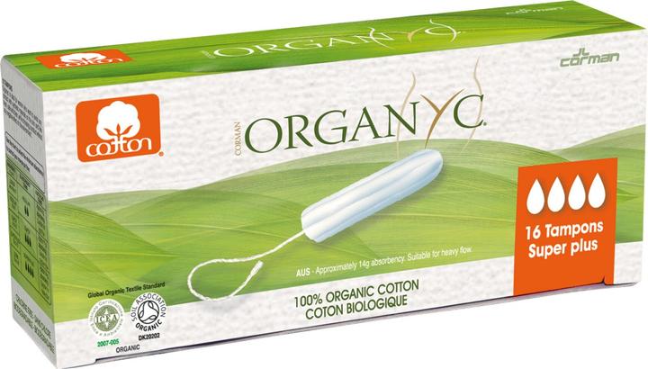 Produktbild Organyc Tampons Super Plus ohne Applikator - 100% biologische Baumwolle (16 x, Large plus)