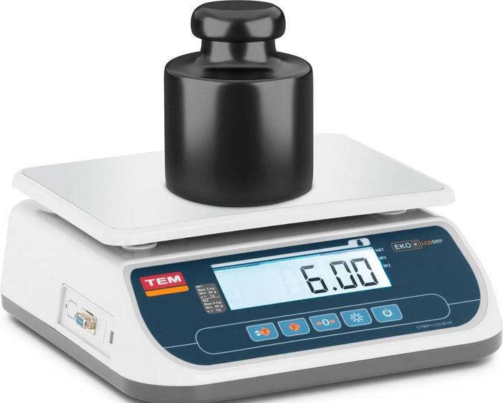 Produktbild TEM Tischwaage Waage Geeicht Ladenwaage Kontrollwaage Marktwaage Lcd 6 Kg/2 G