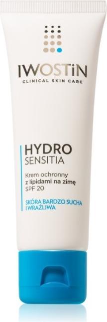 Actual product image Iwostin Hydro Sensitia Protective Cream with Lipids for Winter -SPF 20 50 ml (Suntan cream, SPF 20, 50 ml)