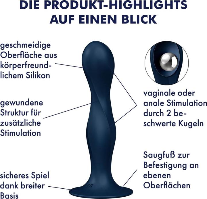 Actual product image Satisfyer Double Ball-R dark blue