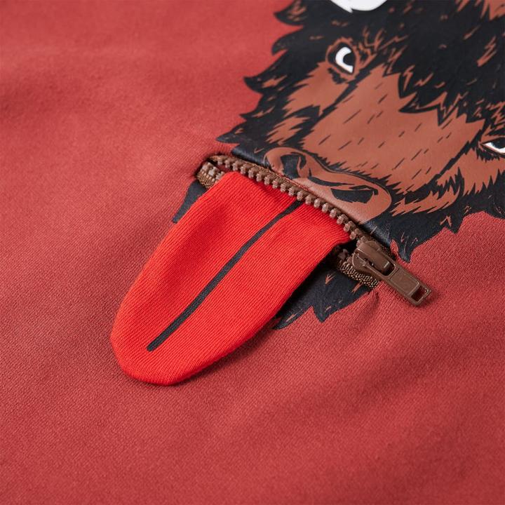 Immagine prodotto VidaXL Maglia con cappuccio per bambini rosso scuro 116,Materiale: 95 (116)
